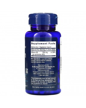 Life Extension, витамин B6, 250 мг, 100 вегетарианских капсул